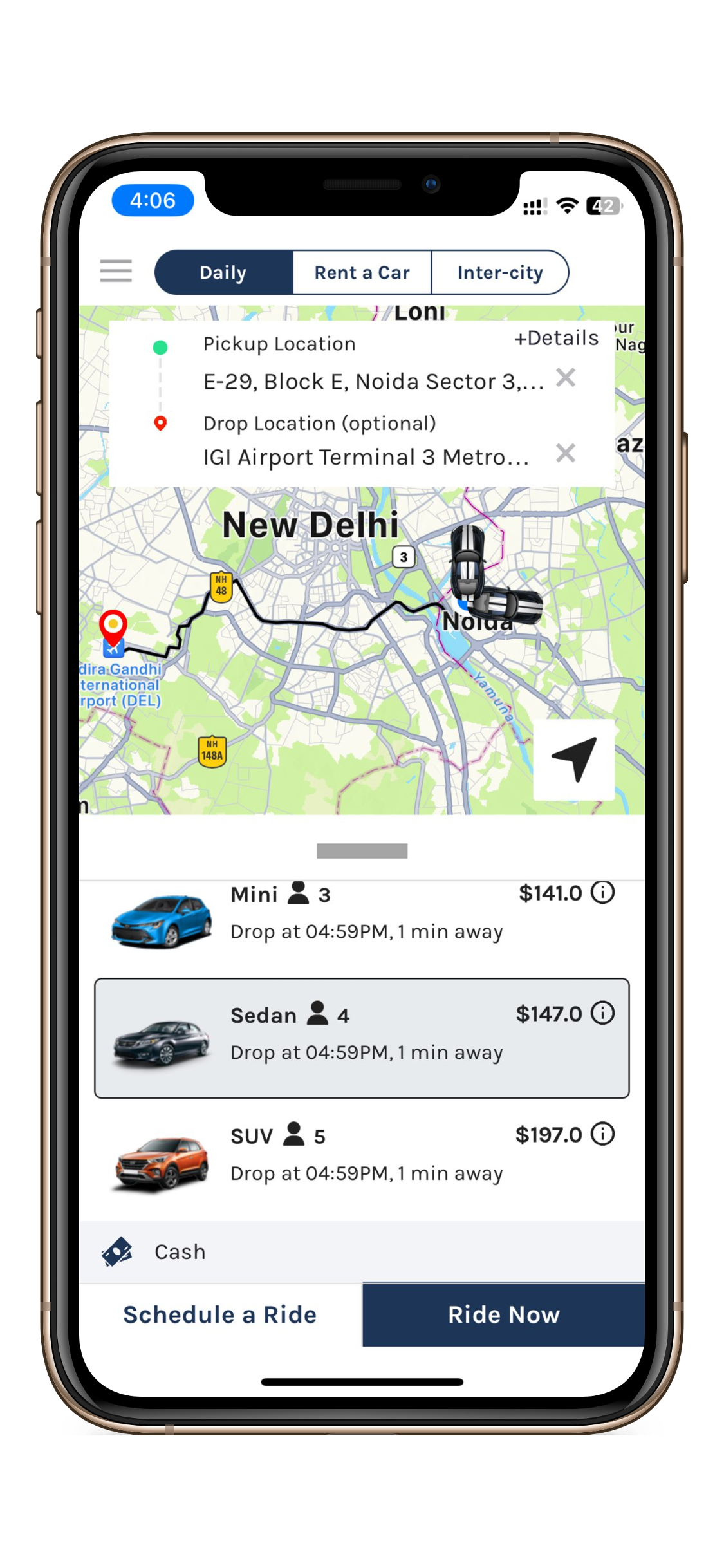 car rental app